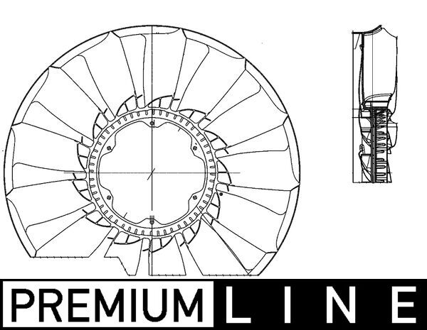 Ventilatorwiel-motorkoeling Mahle Original CFW 55 000P
