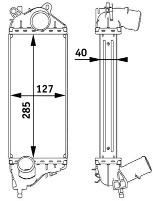 Interkoeler Mahle Original CI 140 000P