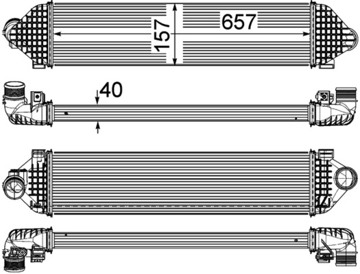 Interkoeler Mahle Original CI 248 000P