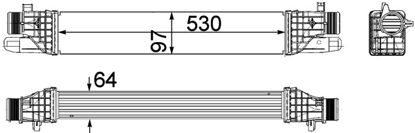 Interkoeler Mahle Original CI 257 000P