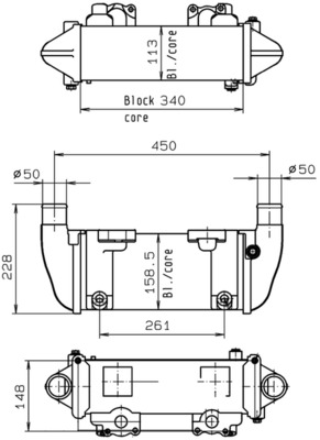 Oliekoeler retarder Mahle Original CLC 142 000P