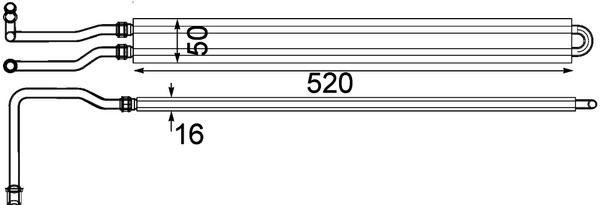 Oliekoeler motorolie Mahle Original CLC 229 000P