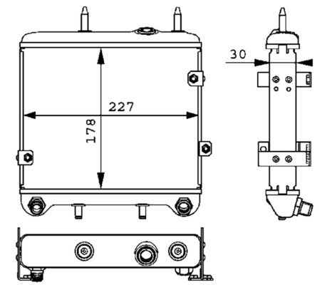 Oliekoeler motorolie Mahle Original CLC 28 000P