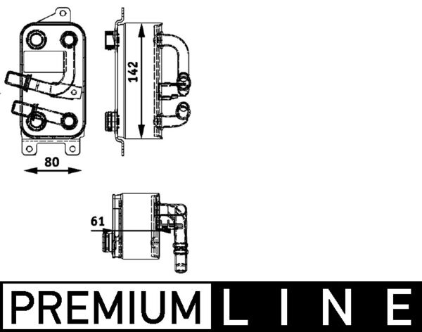 Oliekoeler motorolie Mahle Original CLC 43 000P