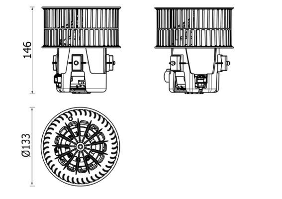 Kachelventilator Mahle Original AB 279 000P