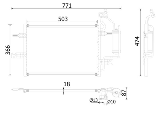 Airco condensor Mahle Original AC 409 000P
