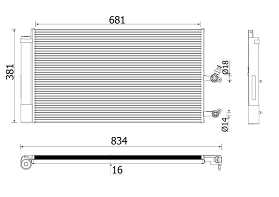 Airco condensor Mahle Original AC 890 000P