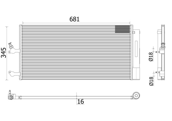 Airco condensor Mahle Original AC 942 000P