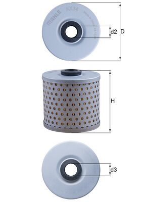 Brandstoffilter Mahle Original KX 34