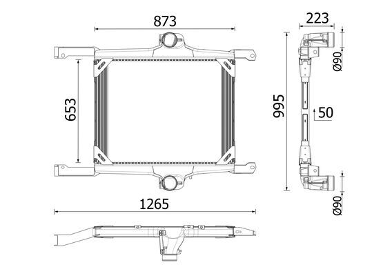 Intercooler, inlaatluchtkoeler Mahle Original CI 725 000P