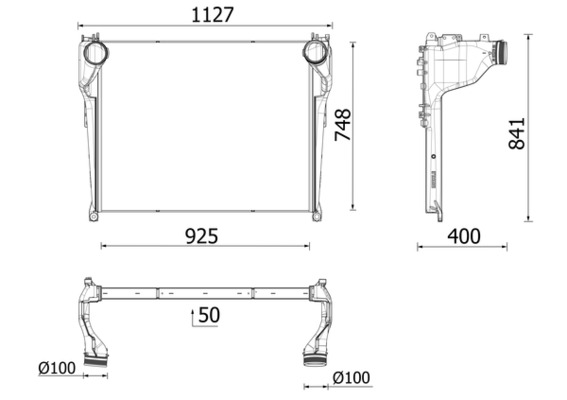Interkoeler Mahle Original CI 717 000P
