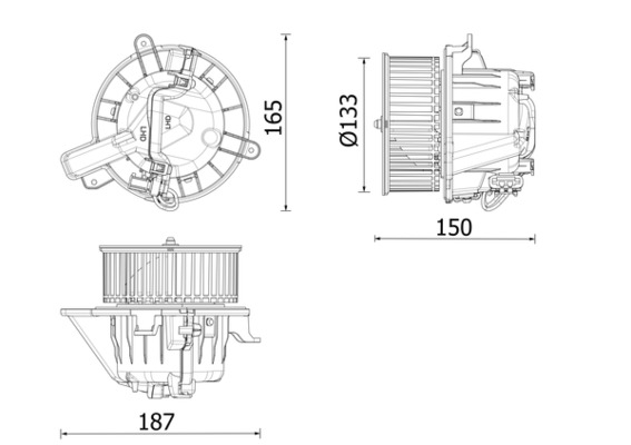 Kachelventilator Mahle Original AB 325 000P