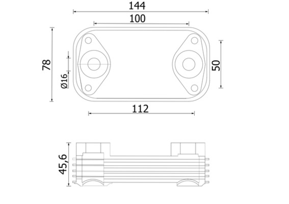 Oliekoeler motorolie Mahle Original CLC 320 000S