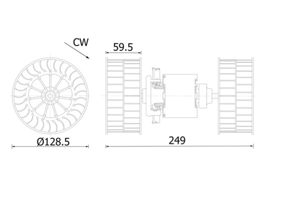 Kachelventilator Mahle Original AB 323 000S