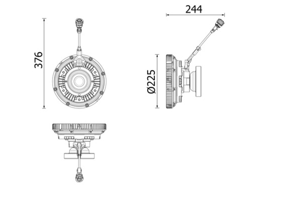 Visco-koppeling Mahle Original CFC 273 000P