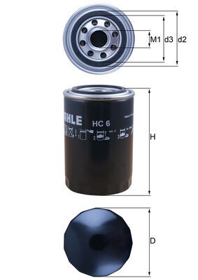 Hydrauliekfilter Mahle Original HC 6
