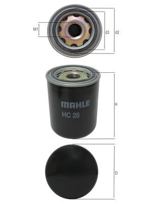 Hydrauliekfilter Mahle Original HC 28