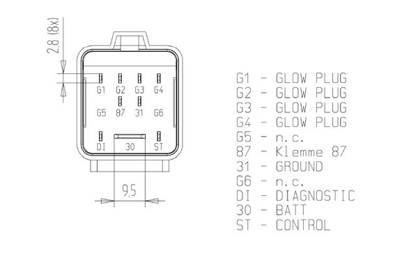 Regeleenheid, gloeitijd Mahle Original MHG 78