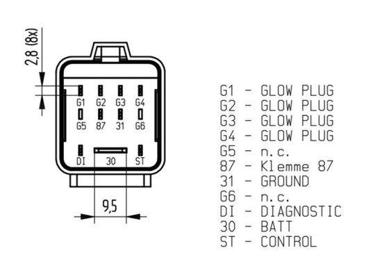 Regeleenheid, gloeitijd Mahle Original MHG 80