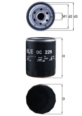 Oliefilter Mahle Original OC 229
