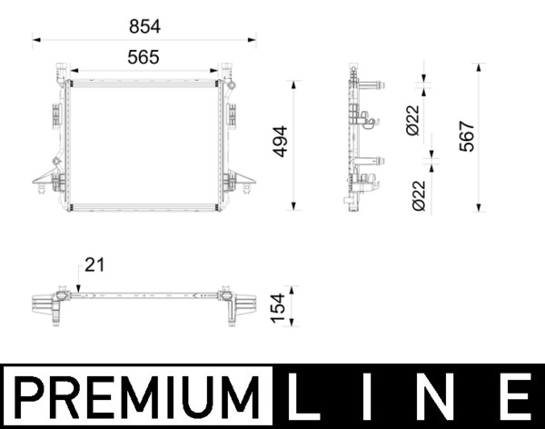 Koeler, aandrijfaccu Mahle Original CRE 10 000P