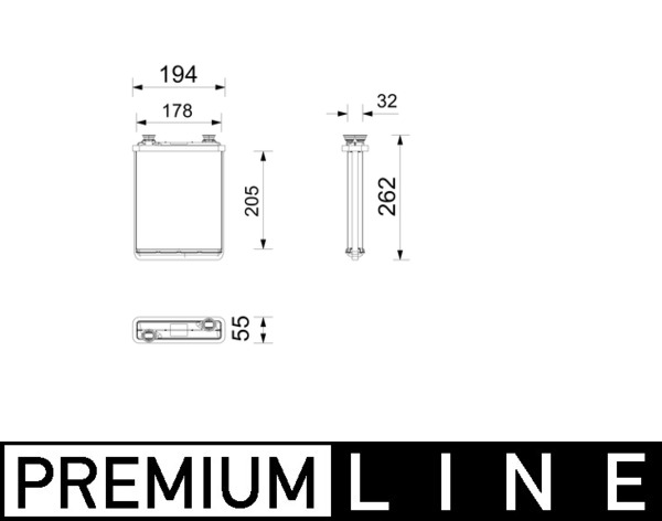 Kachelradiateur, interieurverwarming Mahle Original AH 357 000P