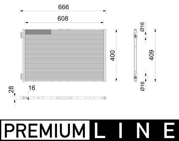 Condensor, airconditioning Mahle Original AC 1191 000P