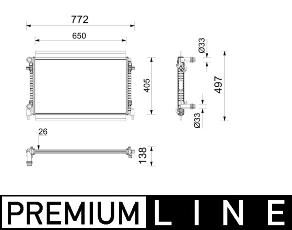 Radiateur Mahle Original CR 2801 000P