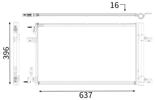 Airco condensor Mahle Original AC 637 000P