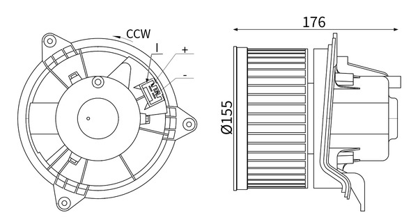 Interieurventilatie Mahle Original AB 434 000S