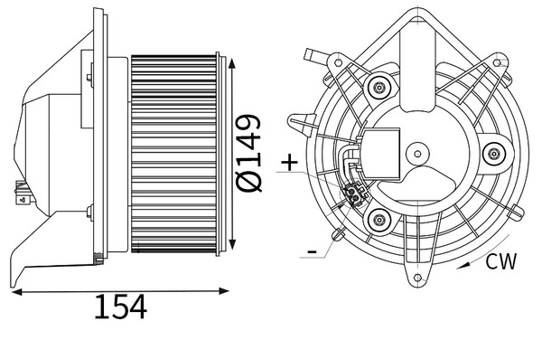 Interieurventilatie Mahle Original AB 438 000S