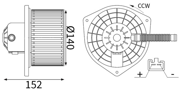 Interieurventilatie Mahle Original AB 448 000S