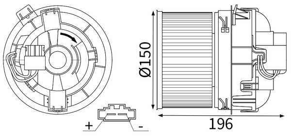 Interieurventilatie Mahle Original AB 449 000S