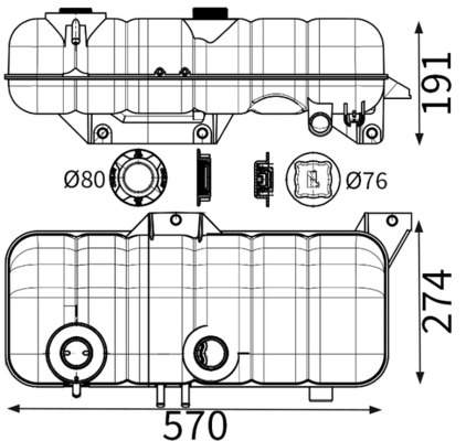 Expansietank, koelvloeistof Mahle Original CRT 273 001S