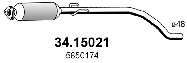 Roetfilter, uitlaatinstallatie Asso 34.15021