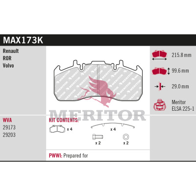 Remblokset Meritor MAX173K