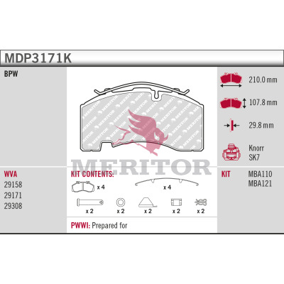 Remblokset Meritor MDP3171K