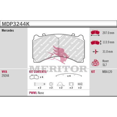 Remblokset Meritor MDP3244K