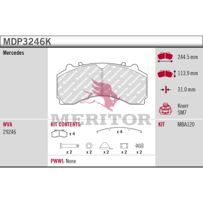 Remblokset Meritor MDP3246K