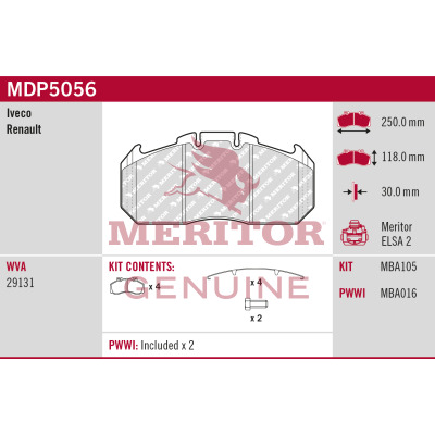 Remblokset Meritor MDP5056