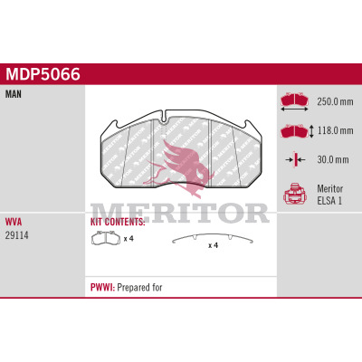 Remblokset Meritor MDP5066