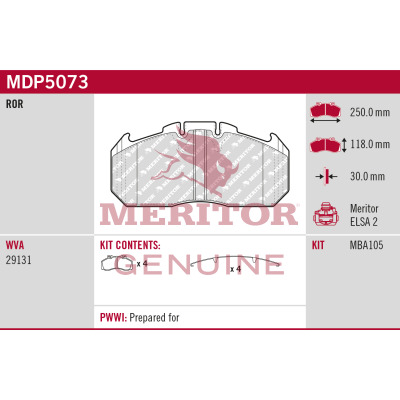 Remblokset Meritor MDP5073