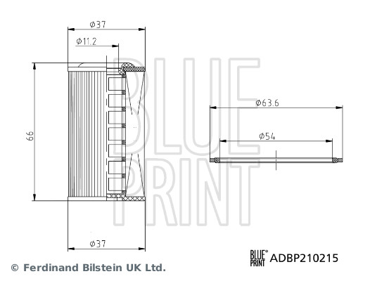 Hydraulische filter, automatische transmissie Blue Print ADBP210215