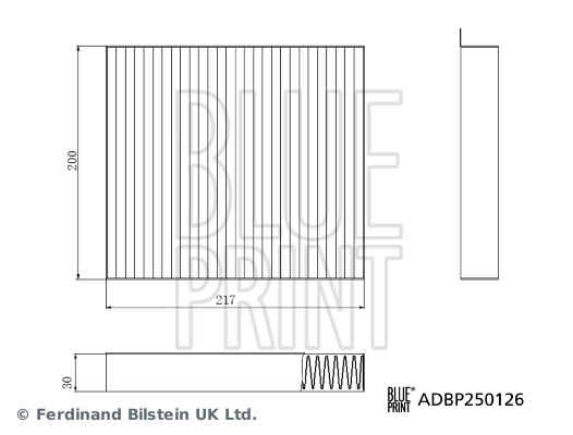 Interieurfilter Blue Print ADBP250126