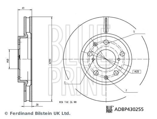 Remschijf Blue Print ADBP430255