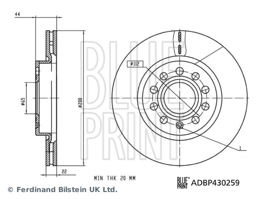 Remschijf Blue Print ADBP430259