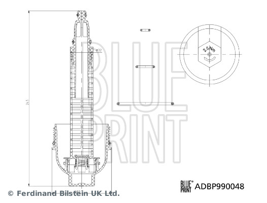 Deksel, oliefilterbehuizing Blue Print ADBP990048
