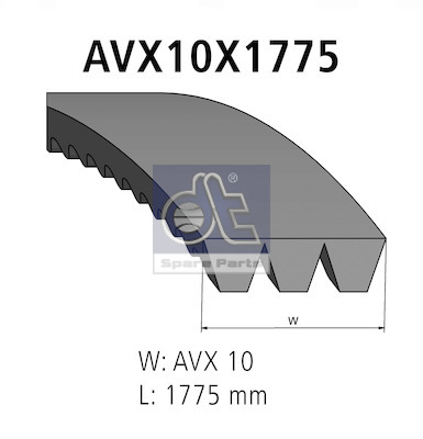 Poly V-riemen kit Dt Spare Parts 3.34439