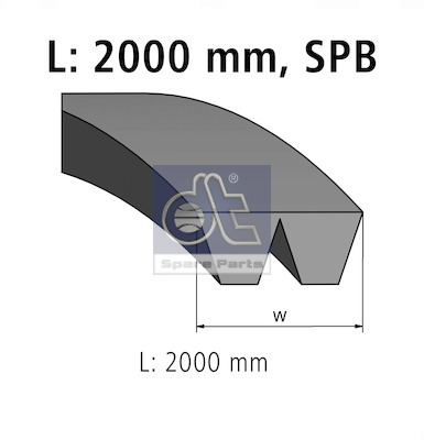 Poly V-riemen kit Dt Spare Parts 4.80646