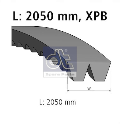 Poly V-riemen kit Dt Spare Parts 4.80675